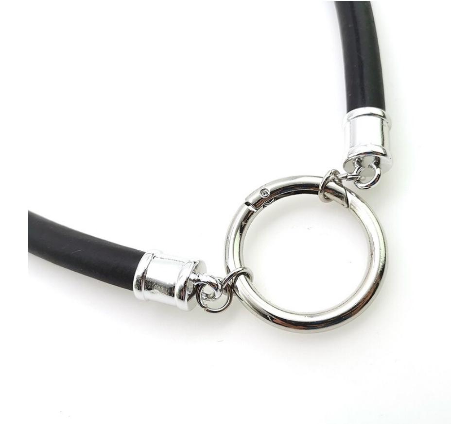Silver o ring necklace best sale